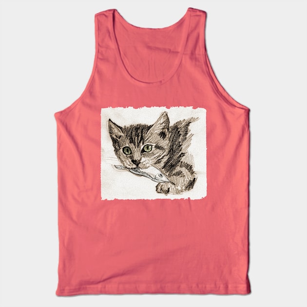 The Fisherman's Cat Tank Top by DarlaHallmark